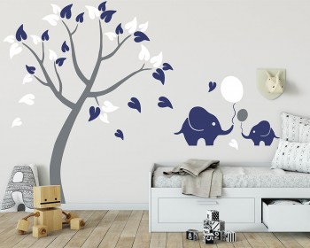 Nursery Tree Decal with Elephants Nursery Tree Decal with Elephants